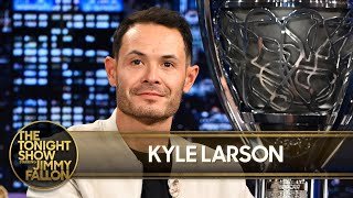 Kyle Larson Breaks Down His Risky Decision in His Second NASCAR Cup Win | The Tonight Show