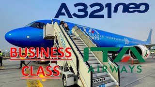 ITA Airways A321neo Business Class | Rome to Dubai Full Experience