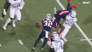 Antonio Gibson Leg Injury After BIG HIT & Flip vs Bills 
