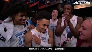 North Carolina's Seth Trimble and Caleb Wilson Postgame Following Win over #4 Duke