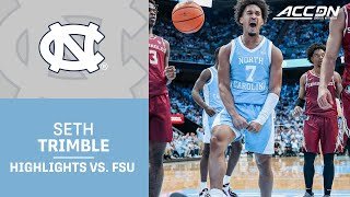 North Carolina's Seth Trimble Rounding Back Into Shape In Win Over FSU