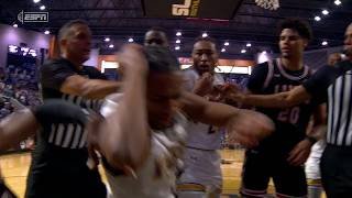 SCUFFLE breaks out in last minutes of Southland Championship | ESPN College Basketball
