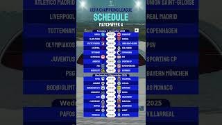 UEFA Champions League 2025/26 | Matchweek 4 Fixtures #ucl #uefachampionsleague #championsleague