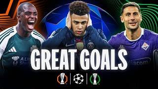 BEST Knockout Phase Play-Off 1st Leg Goals! | Champions League, Europa League, Conference League