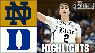 LATE GAME BATTLE 🚨 Notre Dame Fighting Irish vs. Duke Blue Devils | Full Game Highlights | ESPN CBB