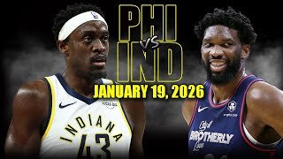 Philadelphia 76ers vs Indiana Pacers Full Game Highlights – January 19, 2026 | NBA Season