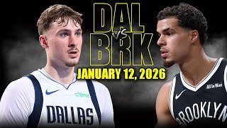 Dallas Mavericks vs Brooklyn Nets Full Game Highlights – January 12, 2026 | NBA Season