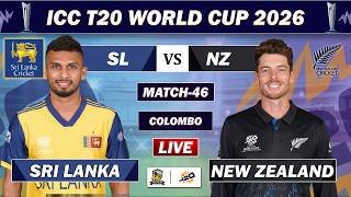 SRI LANKA vs NEW ZEALAND ICC T20 WORLD CUP MATCH LIVE LIVE COMMENTARY | SL vs NZ MATCH 46 LIVE