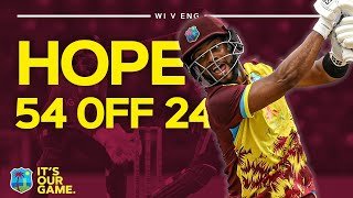 54 Off 24 Balls! | Shai Hope Smashes Sensational Half-Century | West Indies v England 2024