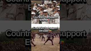 Countries that support Eritrea vs Countries that support Ethiopia #shorts