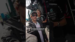 George Russell and Kimi Antonelli's Chaotic Motorhome & Engineering Trucks Tour! 🎬