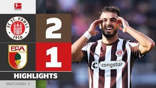 Sinani’s Free-Kick Decides It! 🎯 | ST. PAULI - FC AUGSBURG | Highlights | MD 3 – Bundesliga 2025/26