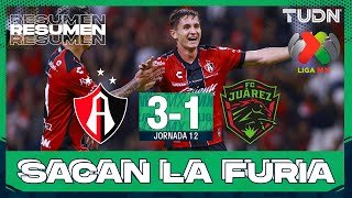 Resumen y goles - Atlas 3-1 Juárez | Liga MX - Jornada 12 Apertura 2025 | TUDN