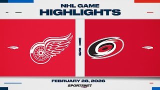 NHL Highlights | Red Wings vs. Hurricanes - February 28, 2026