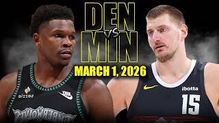 Denver Nuggets vs Minnesota Timberwolves Full Game Highlights – March 1, 2026 | NBA Season