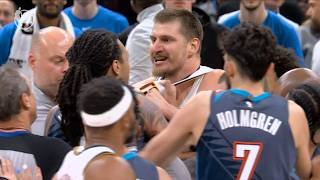Nikola Jokic SO HEATED with OKC after Lu Dort cheap shot and Dort gets ejected