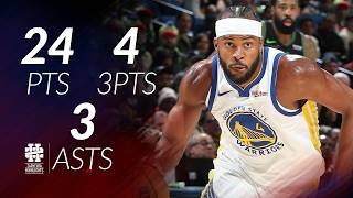 Moses Moody 24 pts 4 threes 3 asts vs Pelicans 25/26 season