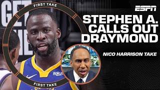 ‘Draymond is being UNFAIR!’ 🗣️ Stephen A. on Green’s comments on Nico Harrison | First Take