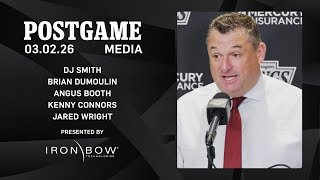 MEDIA: Angus Booth, Jared Wright, Kenny Connors, Brian Dumoulin, and DJ Smith | 03.02.26 v COL