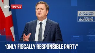 Shadow chancellor Sir Mel Stride addresses Conservative party conference