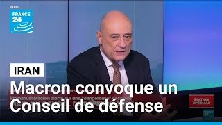 Frappes en Iran : Emmanuel Macron convoque un Conseil de défense • FRANCE 24