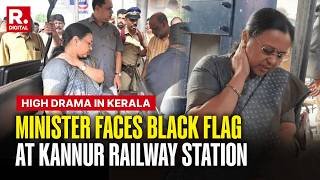 BREAKING: Kerala Health Minister Faces Black Flag Protest At Railway Station