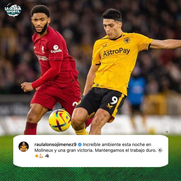 EL LOBO MEXICANO FELIZ 🐺🇲🇽

Gran mensaje de Raúl Jiménez ...