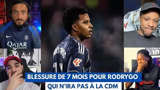 🚨RUPTURE DES LIGAMENTS CROISÉS POUR RODRYGO QUI VA RATER LA CDM ; FIN DE SAION POUR LE BRÉSILIEN ! 