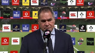 Dave Rennie reacts to Australia's defeat to Ireland in Dublin.