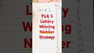 Pick 3 Lottery:  Strategy for Picking Winning Lottery Numbers