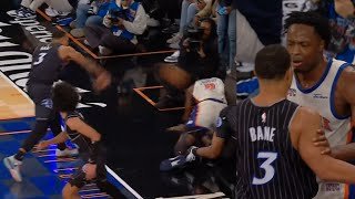 Desmond Bane throws the ball at OG Anunoby for no reason 😂