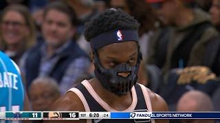 Onyeka Okongwu full highlights with a mask vs. Charlotte Hornets - 16 Points, 6 REBS, 2 AST, 1 BLK