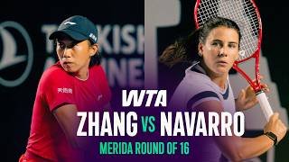 Shuai Zhang vs. Emma Navarro | 2026 Merida Round of 16 | WTA Match Highlights