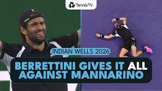 Cramps On Match Point 🥵 Berrettini vs Mannarino Battle | Indian Wells 2026 Highlights