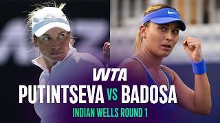 Yulia Putintseva vs. Paula Badosa | 2026 Indian Wells Round 1 | WTA Match Highlights