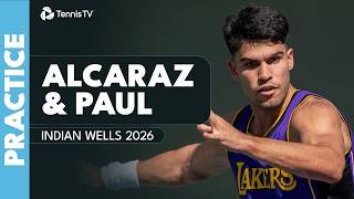 Carlos Alcaraz v Tommy Paul FUN Practice Set 🍿 | Indian Wells 2026