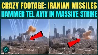 Iranian Ballistic Missiles POUND Tel Aviv | CHILLING Moment of Strikes On Cam |Tel Aviv Under ATTACK