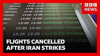Airlines halt flights to Middle East after Iran strikes | BBC News