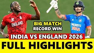 India vs England T20 Match Full Highlights 2026 | Eng vs Ind Highlights