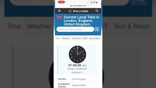 Wow! 10 seconds Live changing of time UK /Clocks go back London/ October 2023/BST ends #shorts