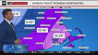 Boston forecast shows up to 2 feet of snow on Monday