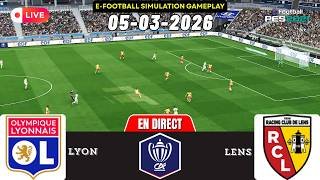 LIVE : Lyon vs Lens Coupe de France Quarter-final 25/26 Full Match - Video Game Simulation