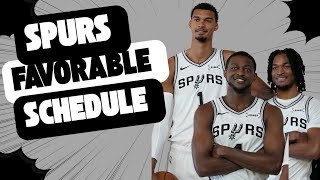 Spurs Have Favorable Schedule To Start