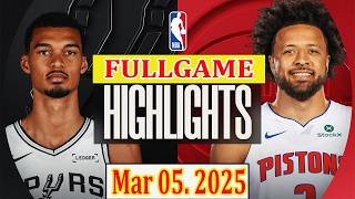 San Antonio Spurs vs Detroit Pistons FULLGAME Qtr Mar 05.2025 Highlights | NBA