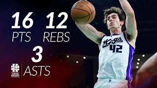 Maxime Raynaud 16 pts 12 rebs 3 asts vs Spurs 25/26 season
