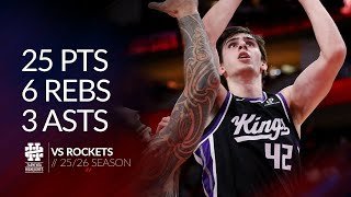 Maxime Raynaud 25 pts 6 rebs 3 asts vs Rockets 25/26 season