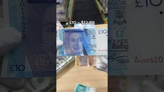 Fun fact: it's pegged to the British pound sterling and has the same value