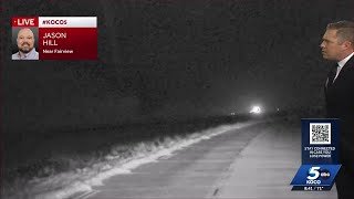 Tornado on the ground near Fairview, Oklahoma