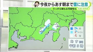 春の陽気一転、静岡県内でも雪予想　寒暖差に注意　花粉も「本格飛散」開始　【静岡・ただいま天気　2/16】