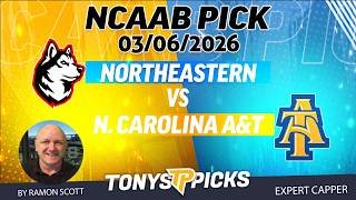 Northeastern vs. North Carolina A&T NCAAB Betting Odds & Picks, 3/6/26 | Night Moves Show